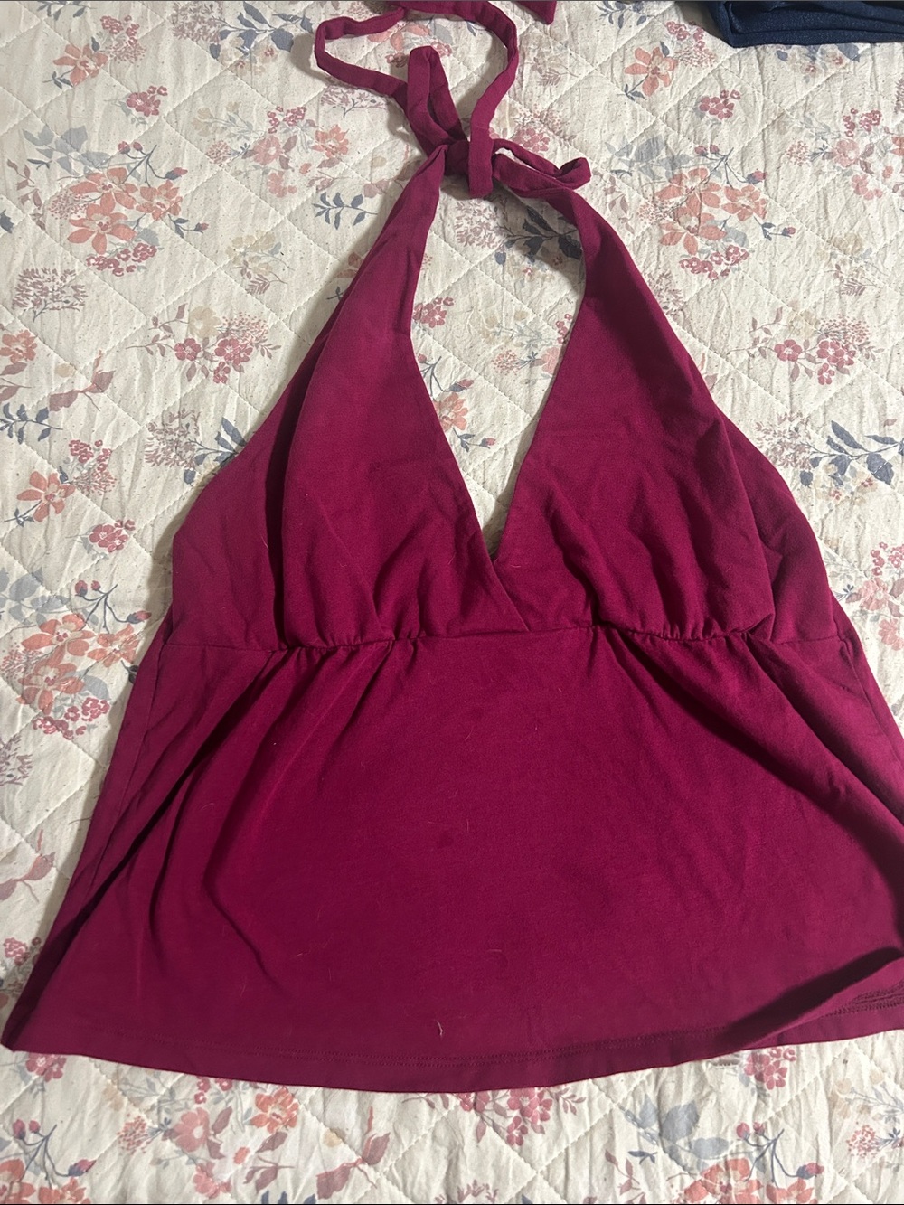 wild fable Halter V-Neck Tank Top - Raspberry